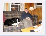 DSC00293 * Duncan and Chris relaxing in the log cabin * Duncan and Chris relaxing in the log cabin * 640 x 480 * (74KB)